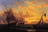 Fresh Paintings - Fresh Breeze of Sandy Hook by William Bradford